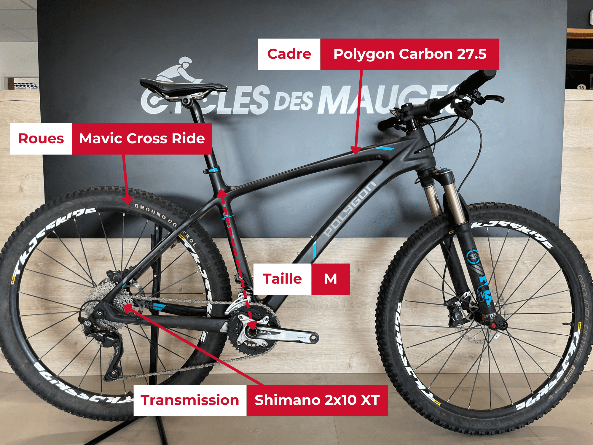 Vélo d'occasion Polygon à vendre chez Cycles des Mauges